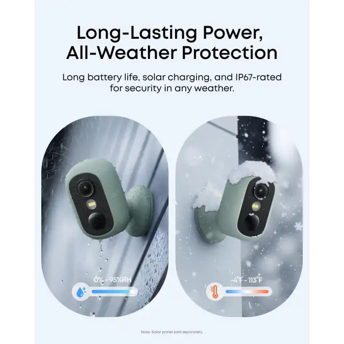 eufy Security eufyCam C35, Kablosuz Güvenlik Kamerası, İç/Dış Mekan - Yeşil