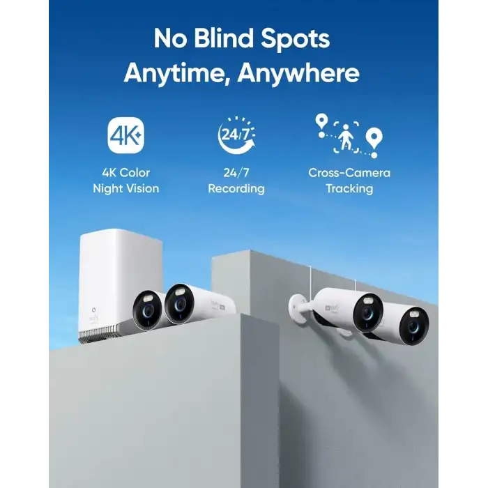 eufy Security eufyCam E330 Eklenti Kamera, 4K Dış Mekan Güvenlik Kamerası