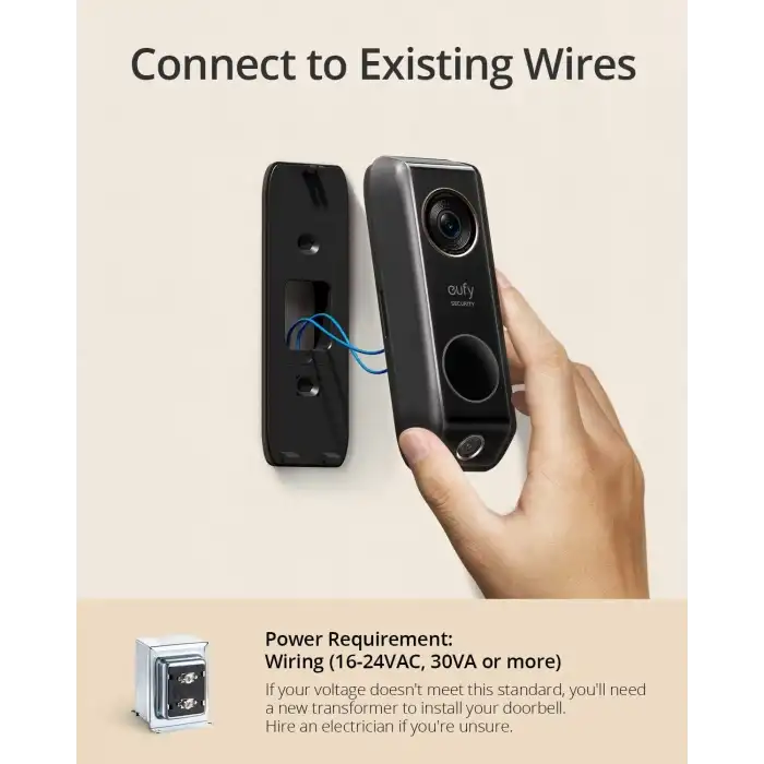 eufy security S330 Görüntülü Kapı Zili (Kablolu) ve Zil