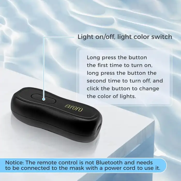 EVFOFO Yüz için Kırmızı ve Mavi Kırmızı Işık Terapi Maskesi