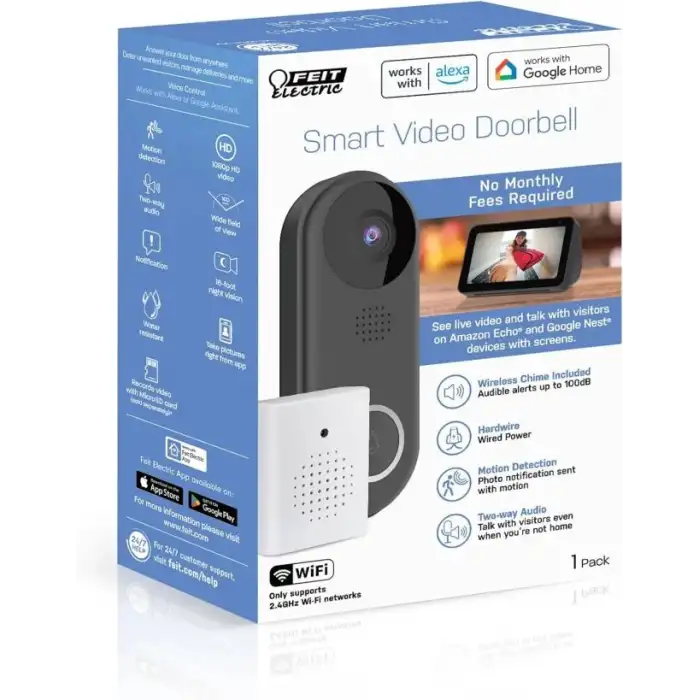 Feit Electric Akıllı Kapı Zili  Wi-Fi Kamera