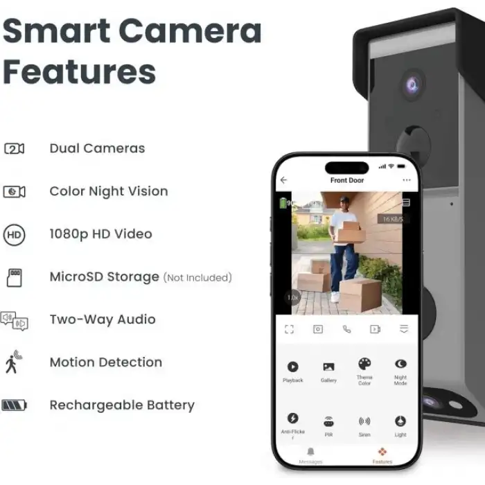 Feit Electric Akıllı Kapı Zili  Wi-Fi Kamera
