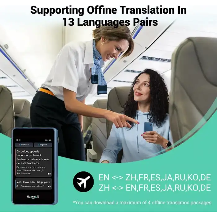 Fluentalk Timekettle T1 Mini Tercüman Cihazı WiFi Gerektirmez - Mavi