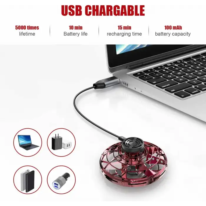 FLYNOVA El Kumandalı Droneler, Mini Uçan Top Oyuncak - Kırmızı