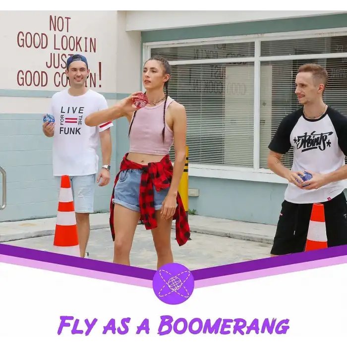 FLYNOVA Uçan Top Oyuncak, Bumerang El Kontrollü Mini Drone - Mavi