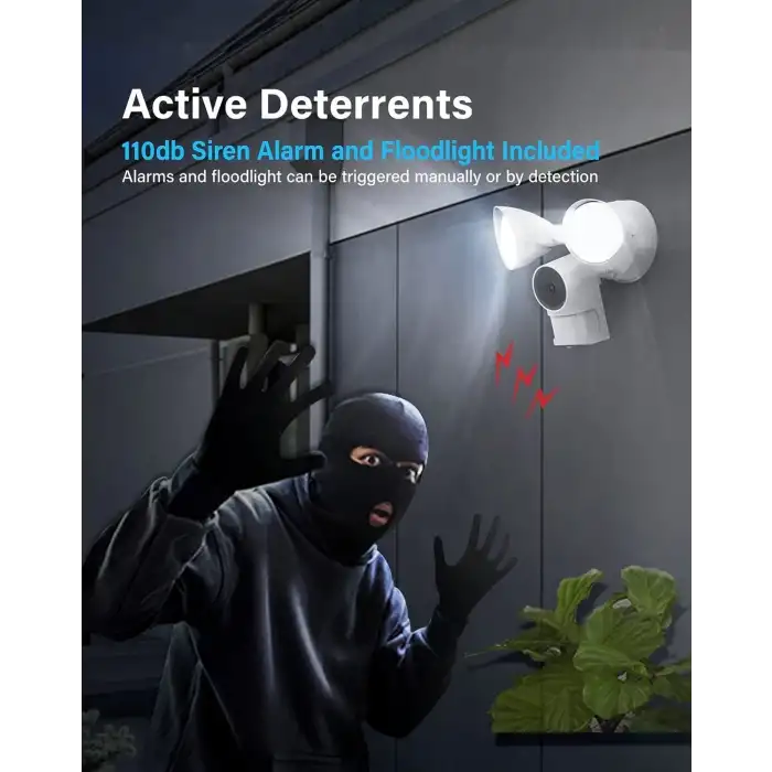 FOSCAM 2.4G/5GHz WiFi Projektör Kamera - Siren Alarmlı