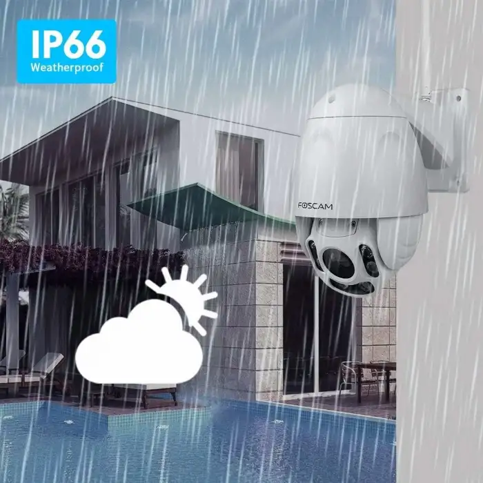 FOSCAM Dış Mekan PTZ (4x Optik Zum) HD 1080P WiFi Güvenlik Kamerası