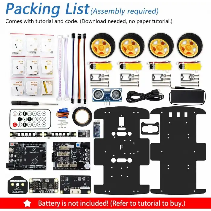 FREENOVE 4WD Araç Kiti (Arduino IDE ile uyumlu)