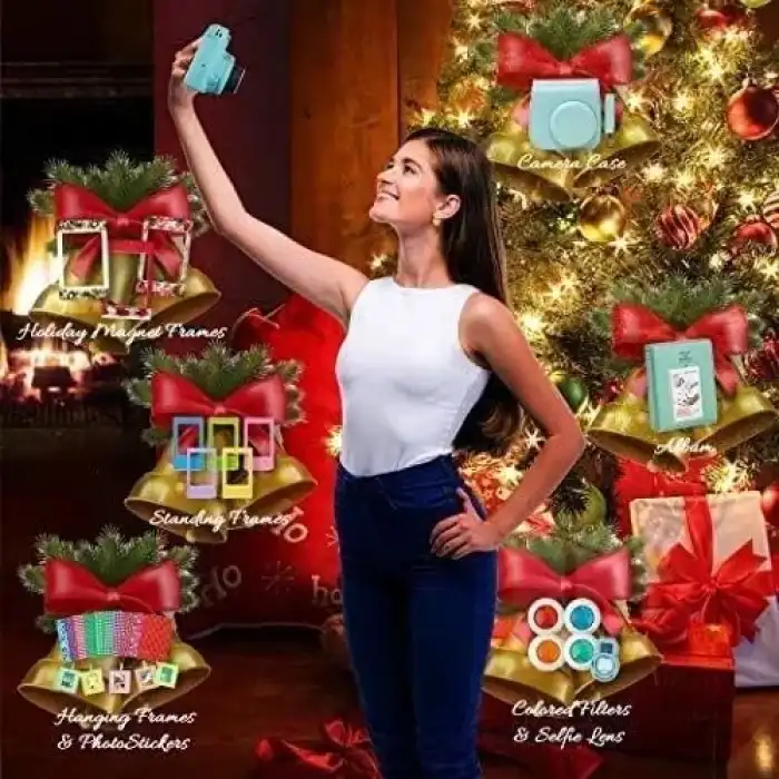 Fujifilm Instax Mini 11 Anlık Kamera Taşıma Çantası/Değer Paketi (20 Sayfa) - Mavi