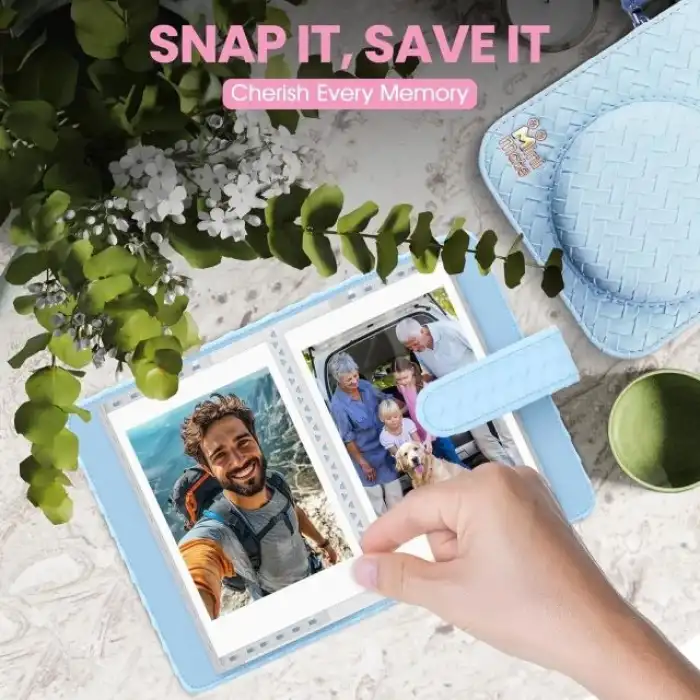 Fujifilm Instax Mini 12 Anlık Fotoğraf Makinesi/Minimate Özel Kılıf/10 Sayfa - Mavi