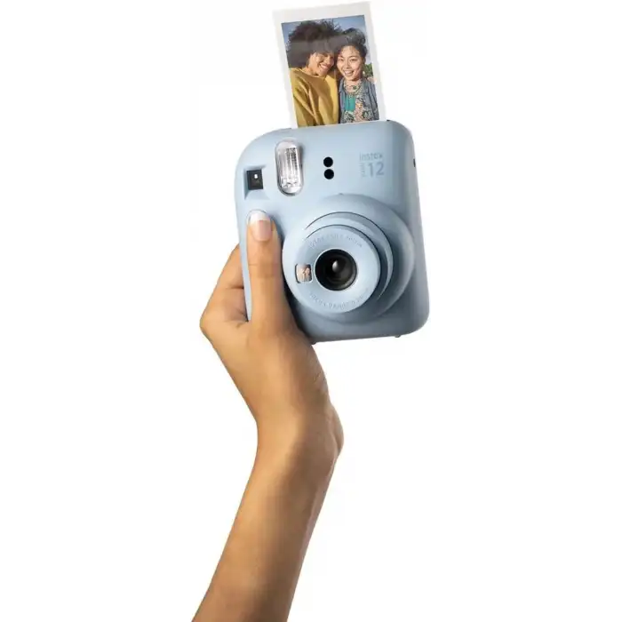 Fujifilm Instax Mini 12 Anlık Fotoğraf Makinesi/ Minimate Özel Kılıf/20 Sayfa/İkili Paket - Mavi