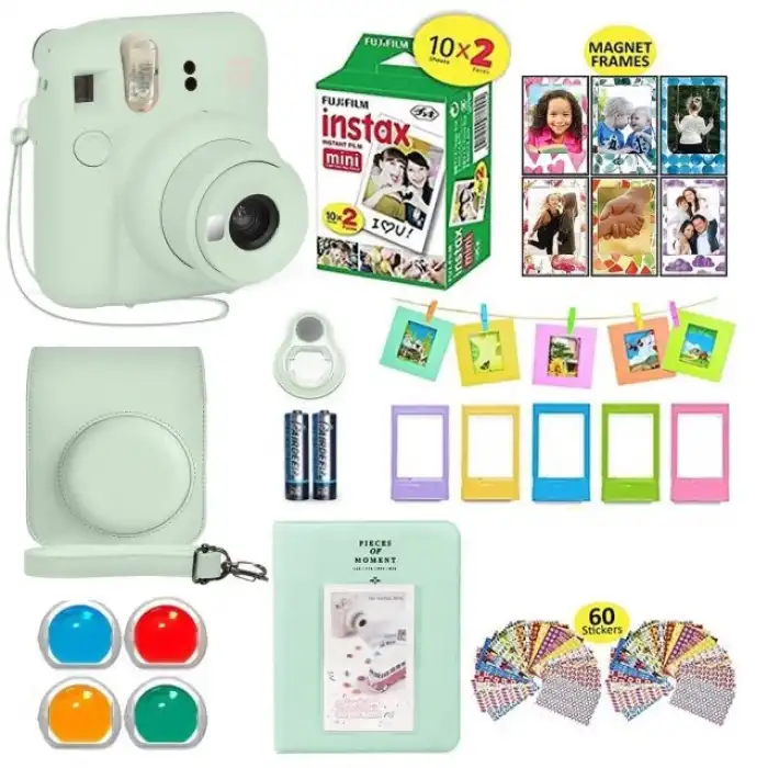 Fujifilm Instax Mini 12 Anlık Fotoğraf Makinesi - Nane Yeşili