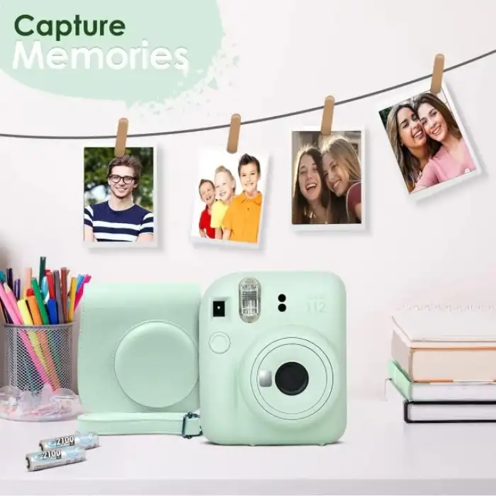 Fujifilm Instax Mini 12 Kamera/Mini Film (60 Sayfa)/Aksesuarlar - Beyaz