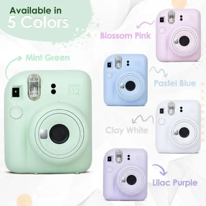 Fujifilm Instax Mini 12 Kamera/Mini Film (60 Sayfa)/Aksesuarlar - Beyaz