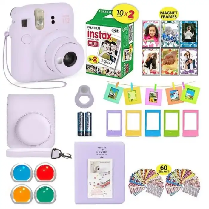 Fujifilm Instax Mini 12 Kamera Paketi - Mor
