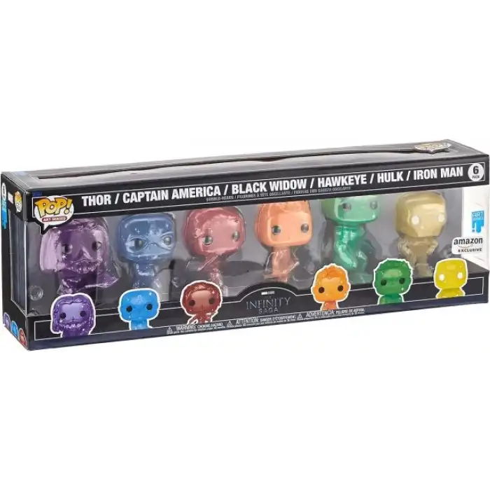Funko Pop Artist Series: Marvel Infinity Saga - Avengers with Base (6lı Paket)