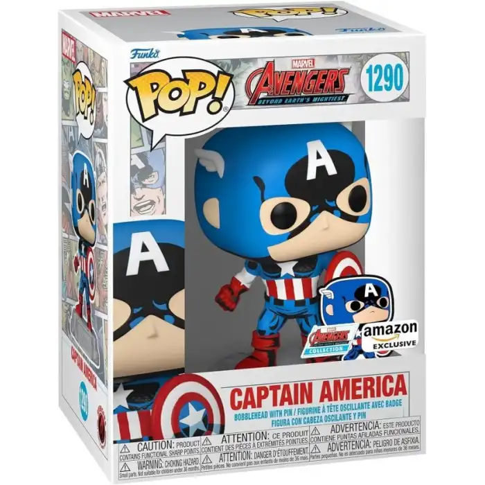 Funko Pop! & Pin: The Avengers: Captain America Figürü