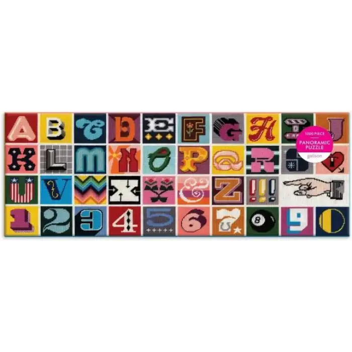 Galison Alfabe Panoramik Puzzle