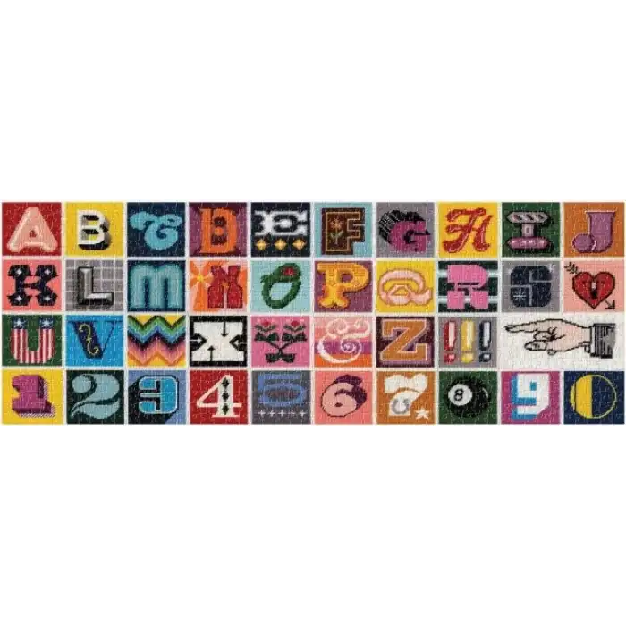 Galison Alfabe Panoramik Puzzle