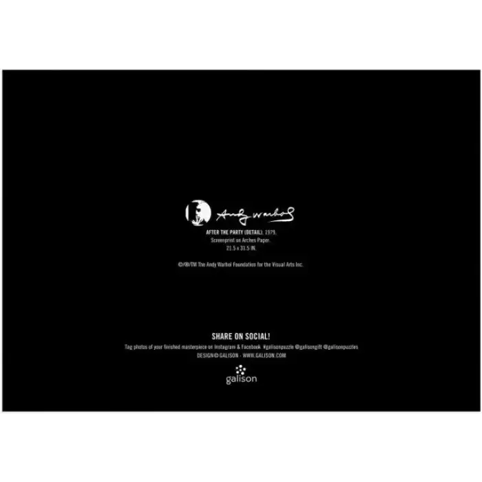 Galison Andy Warhol Parti Sonrası Ahşap Puzzle