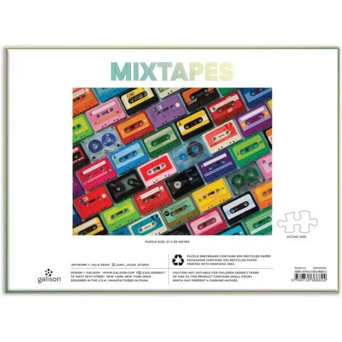 Galison Karışık Kaset Puzzle