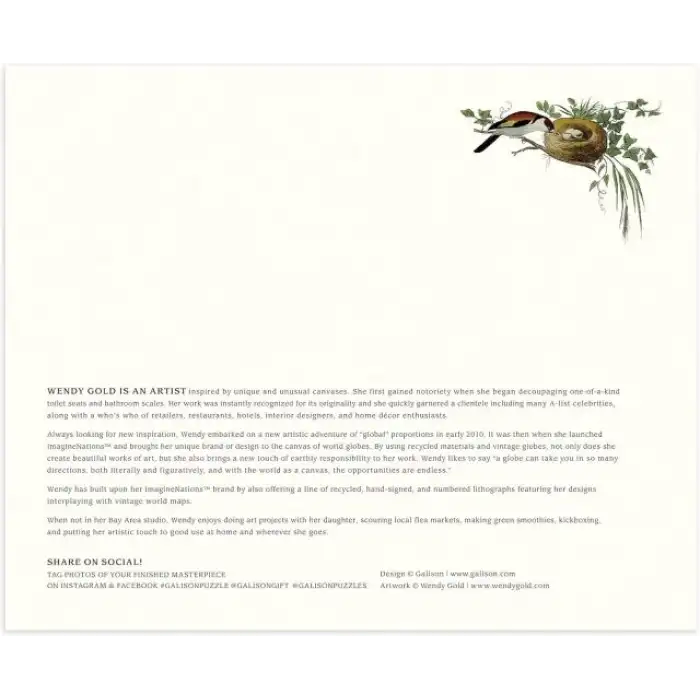 Galison Kelebek Görünümlü Dünya Haritası Puzzle