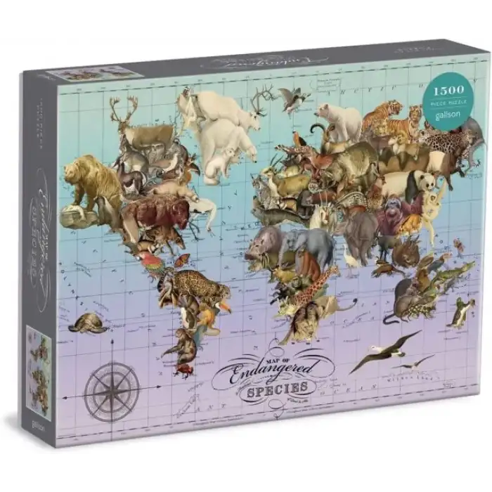 Galison Kelebek Görünümlü Dünya Haritası Puzzle