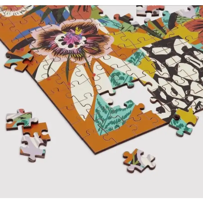 Galison Leopar Desenli Vazo Ahşap Puzzle