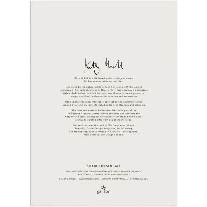 Galison Mavi Vazo Ahşap Puzzle