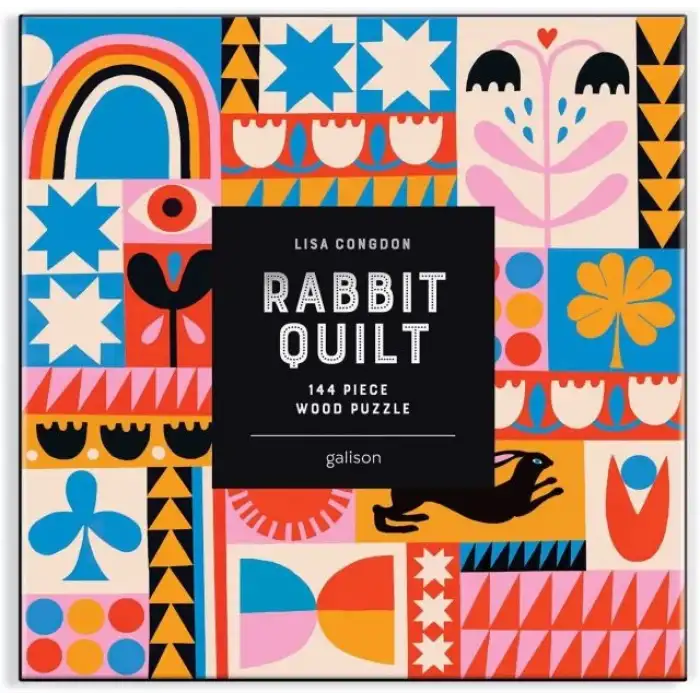 Galison Tavşanlı Yorgan Ahşap Puzzle