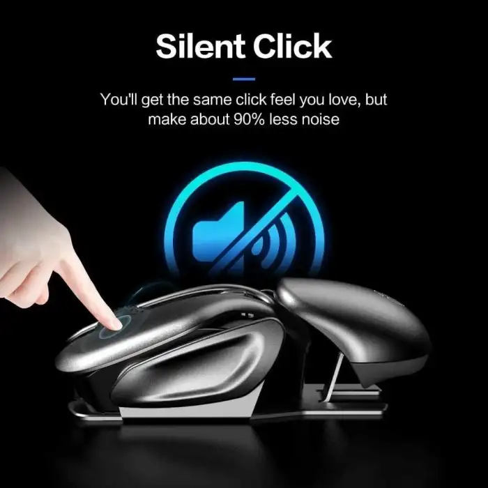 Gamextrem Şarj Edilebilir Ergonomik Sessiz Mouse 2.4G USB Alıcı Mekanik Stili