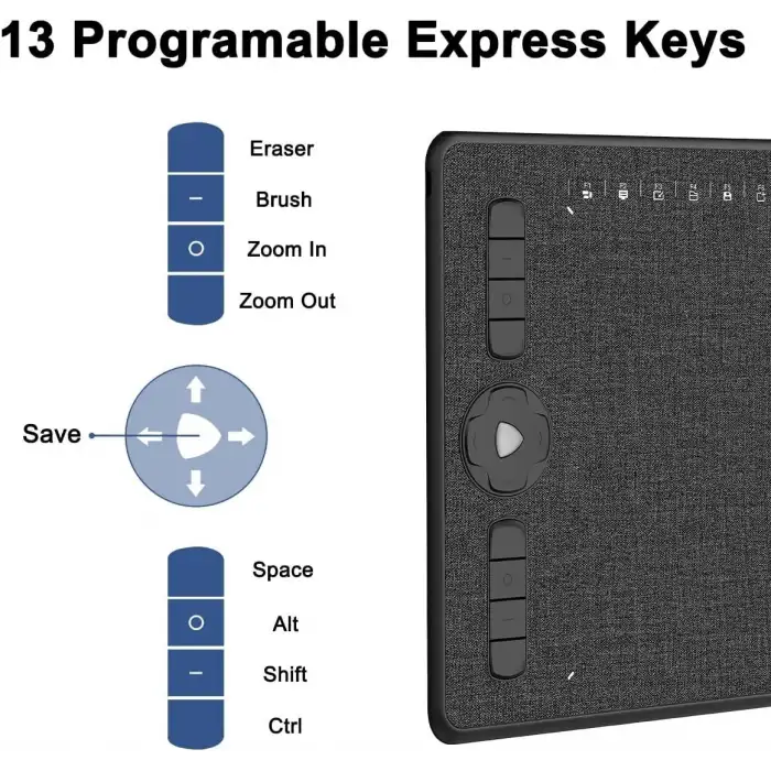 GAOMON M1230 Grafik Tablet 12 Inc Çizim Pedi