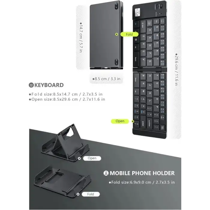 Geyes Katlanabilir Bluetooth Klavye