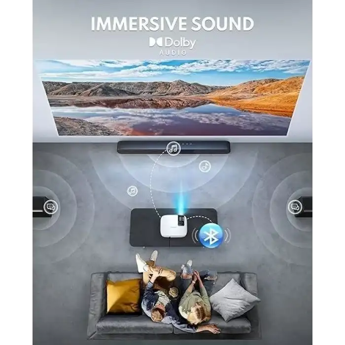 Goodee 5G WiFi ve Bluetooth özellikli projektör 1080P Ios Android Uyumlu