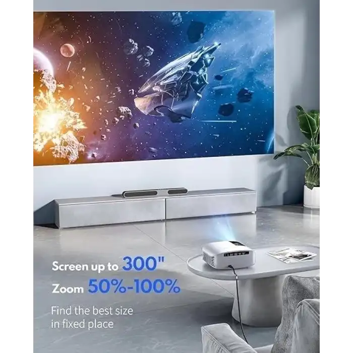 Goodee 5G WiFi ve Bluetooth özellikli projektör 1080P Ios Android Uyumlu