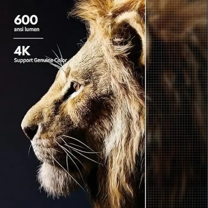 Goodee Projektör 4K WiFi ve Bluetooth FHD 1080P Mini Projektör 1080P