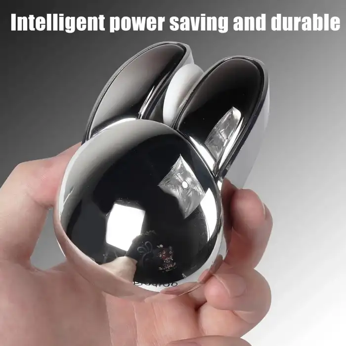 Guguelec Kablosuz Mouse, Sevimli Tavşan Bluetooth Çift Mod, Küçük - Gümüş