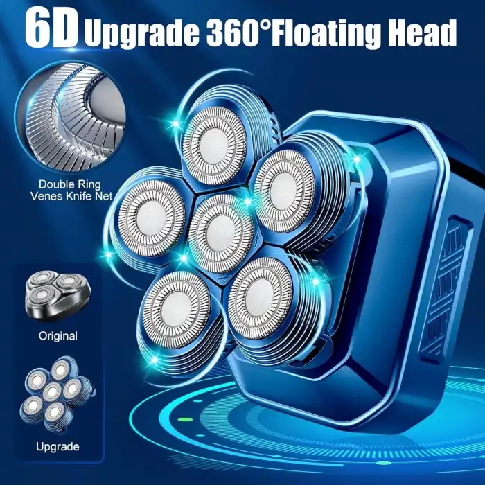 Handsomeface 6D Saç Tıraş Makinesi, 6sı 1 Arada Bakım Seti - Mavi