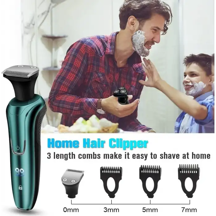 Handsomeface Elektrikli Tıraş Makinesi Döner Su Geçirmez - Açık Yeşil