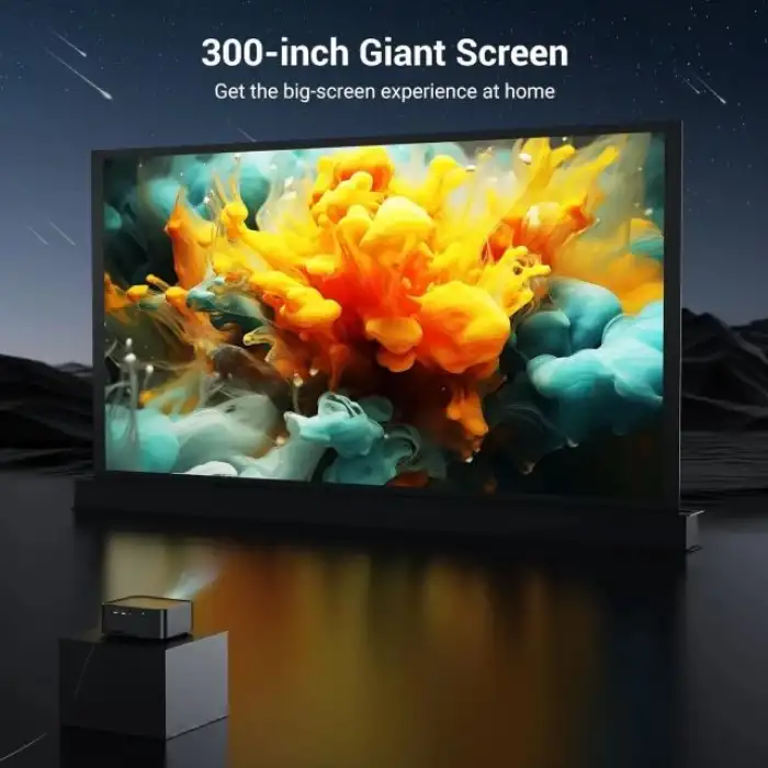 HAPPRUN 1500 ANSI Akıllı Projektör, 4K 300 Ekran