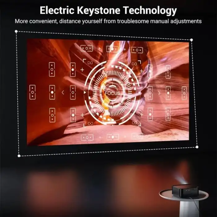 HAPPRUN 1500 ANSI Akıllı Projektör, 4K 300 Ekran