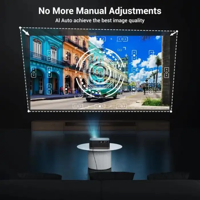 HAPPRUN 2000 ANSI 4K Full HD Projektör 300 Ekran