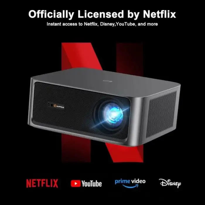 HAPPRUN 2500 ANSI Lümen 4K UHD Akıllı Projektör