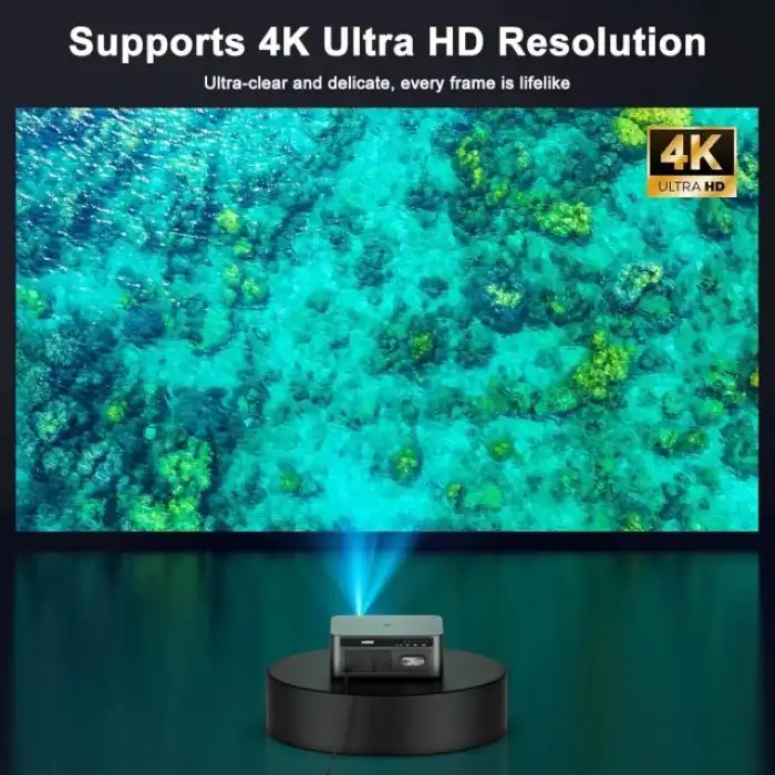 HAPPRUN 2500 ANSI Lümen 4K UHD Akıllı Projektör
