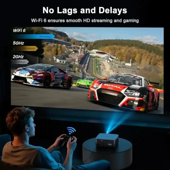 HAPPRUN 2500 ANSI Lümen 4K UHD Akıllı Projektör