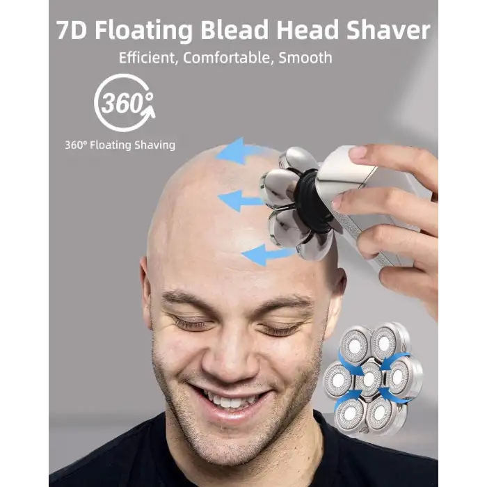 Harmonlife 7D Çıkarılabilir Elektrikli Saç Tıraş Makineleri - Kel Erkekler İçin