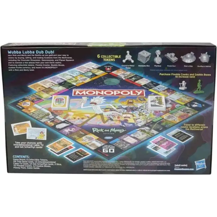 Hasbro Gaming Monopoly: Rick ve Morty Sürümü Masa Oyunu