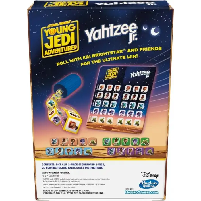 Hasbro Gaming Yahtzee Jr. Yıldız Savaşı: Macera Sürümü Masa Oyunu