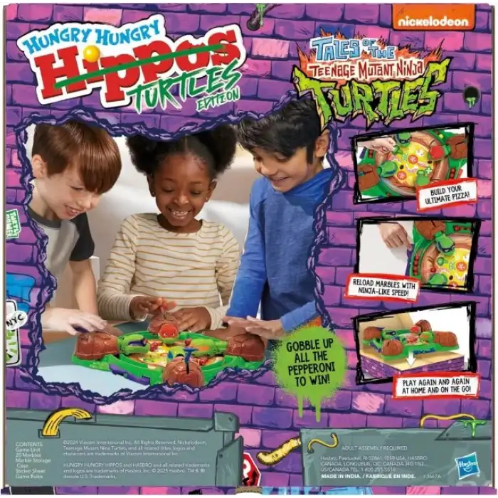 Hasbro Hungry Hungry Hippos: Teenage Mutant Ninja Kaplumbağa Edition Oyunu