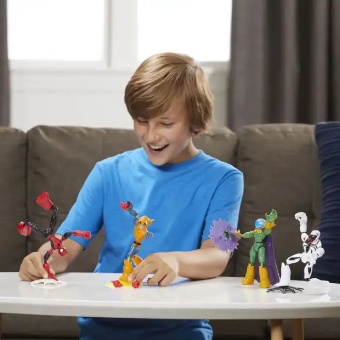 Hasbro Spider Man Marvel Bend and Flex 4lü Figür Seti